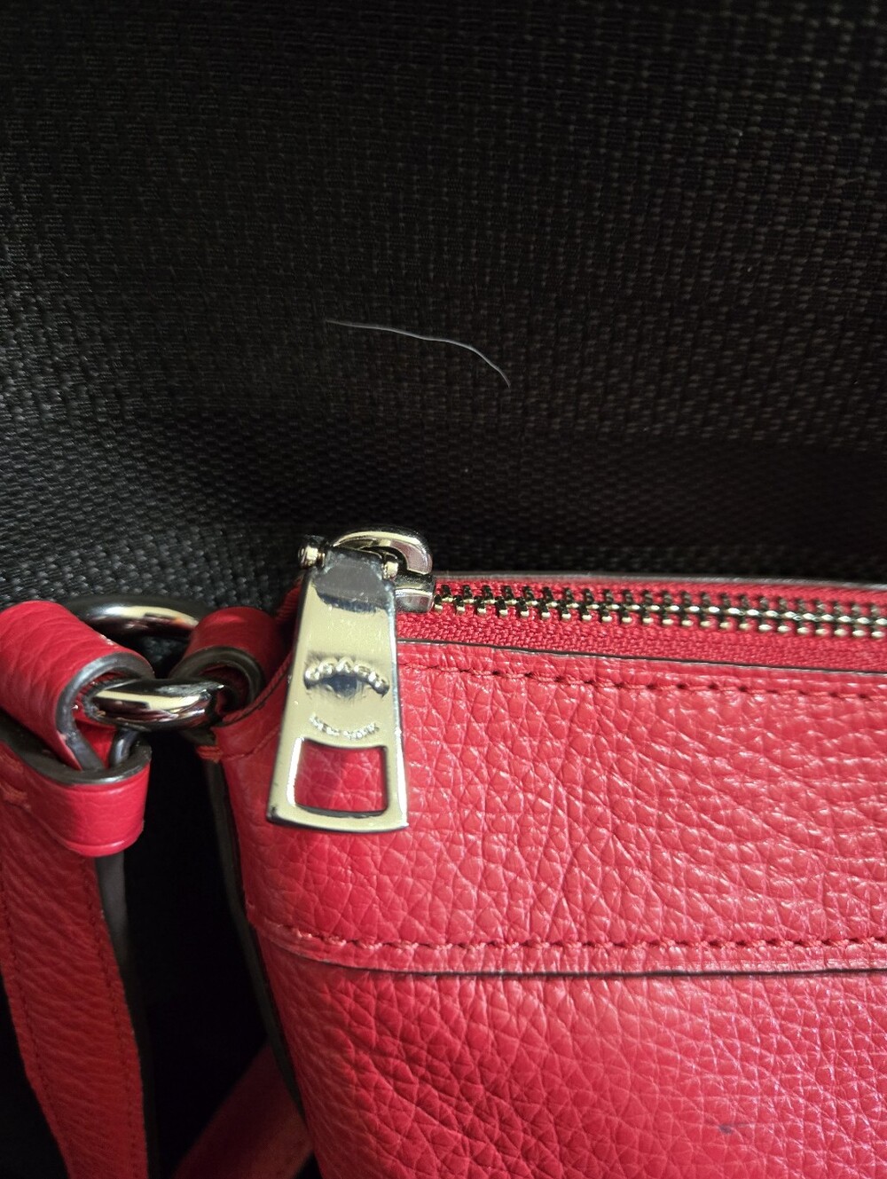 Coach Legacy Red Pebbled Leather Crossbody Bag EUC - Picture 6 of 11